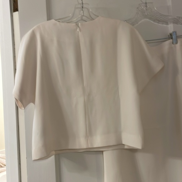 NWT J. Crew 2-pc ivory cropped blouse + pencil skirt size 4 - Picture 4 of 9